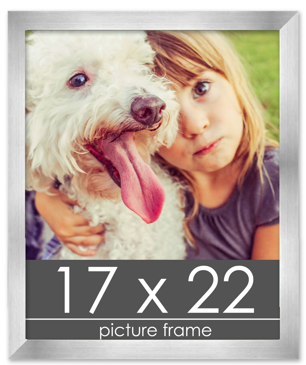 17x22 Solid Wood Picture Frame with UV-Resistant Acrylic & Acid-Free Backing, Available in 6 Finishes: Matte Black, Matte White, Metallic Bronze, Silver, Natural Wood Grain & Mahogany